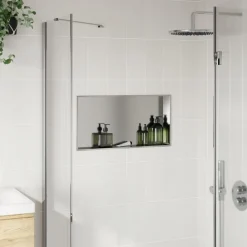 Sanitair & Loodgietersbenodigdheden*vidaXL Douchenis 62x32x9 cm roestvrijstaal geborsteld zilverkleurig