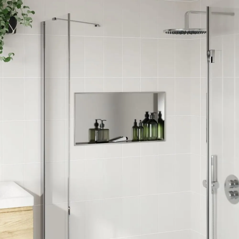 Sanitair & Loodgietersbenodigdheden*vidaXL Douchenis 62x32x9 cm roestvrijstaal geborsteld zilverkleurig