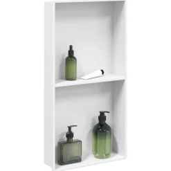 Sanitair & Loodgietersbenodigdheden*vidaXL Douchenis 32x62x9 cm roestvrijstaal matwit