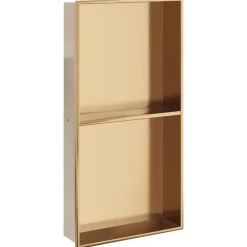 Douchenis 32x62x9 cm roestvrijstaal geborsteld goudkleurig>vidaXL Sale