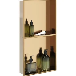Douchenis 32x62x9 cm roestvrijstaal geborsteld goudkleurig>vidaXL Sale