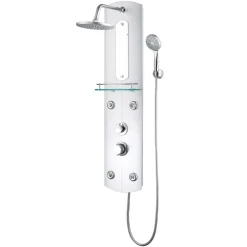Sanitair & Loodgietersbenodigdheden*vidaXL Douchepaneel 25x43x110 cm zilverkleurig