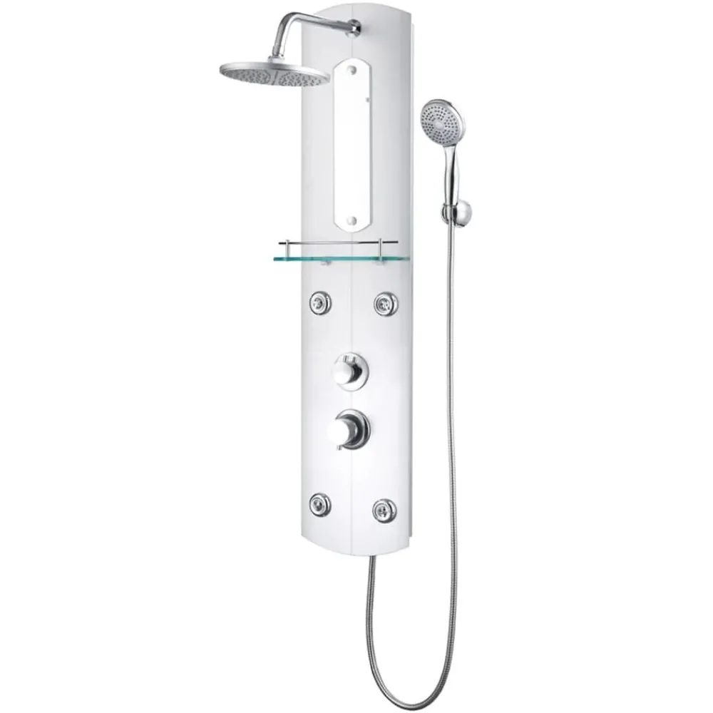 Sanitair & Loodgietersbenodigdheden*vidaXL Douchepaneel 25x43x110 cm zilverkleurig