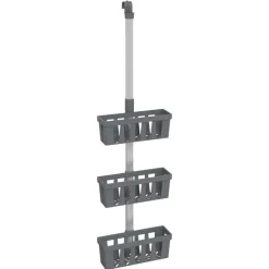Badkameraccessoires*vidaXL Doucherek 30x15x(67-105) cm aluminium