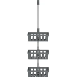 Badkameraccessoires*vidaXL Doucherek 30x15x(67-105) cm aluminium