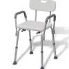Douchestoel aluminium wit>vidaXL Best