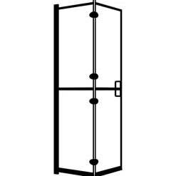Douchewand inklapbaar 80x140 cm ESG zwart>vidaXL Online