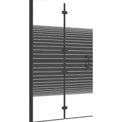Sanitair & Loodgietersbenodigdheden*vidaXL Douchewand inklapbaar 80x140 cm zwart