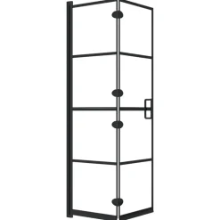 Sanitair & Loodgietersbenodigdheden*vidaXL Douchewand inklapbaar 80x140 cm zwart