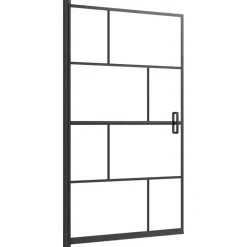 Sanitair & Loodgietersbenodigdheden*vidaXL Douchewand 80x140 cm ESG zwart