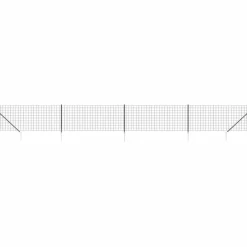 Draadgaashek met grondankers 0,8x10 m kleurig>vidaXL New