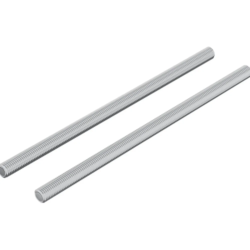 Draadstaaf 2 pcs Zilver 6 x 120 mm Staal>vidaXL New