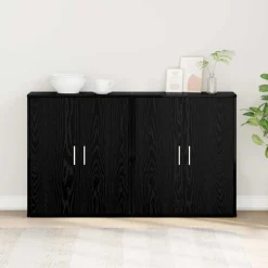 Dressoir 2 pcs 60 x 31 x 70 cm Bewerkt hout>vidaXL Hot