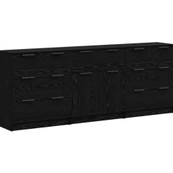 Dressoir 3 pcs 181 x 30 x 70 cm Bewerkt hout>vidaXL Discount