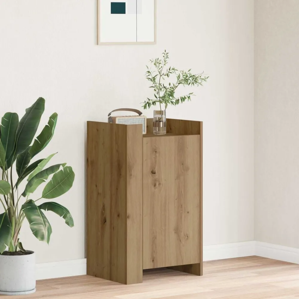 Kasten & Opbergmeubelen*vidaXL Dressoir Artisan Eiken 45 x 35 x 75 cm artisanaal eikenkleurig