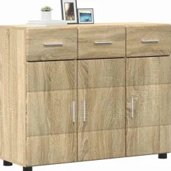 Dressoir FLORIN 88,5 x 30,5 x 73 cm Bewerkt hout><noscript><img width=
