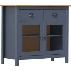 Kasten & Opbergmeubelen*vidaXL Dressoir Hill Range 90x40x80 cm massief grenenhout Grijs