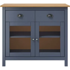 Kasten & Opbergmeubelen*vidaXL Dressoir Hill Range 90x40x80 cm massief grenenhout Grijs
