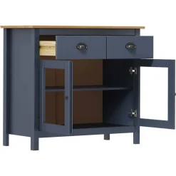 Kasten & Opbergmeubelen*vidaXL Dressoir Hill Range 90x40x80 cm massief grenenhout Grijs