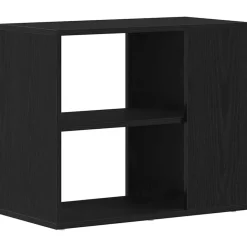 Kasten & Opbergmeubelen*vidaXL Dressoir met lade 60 x 30 x 50 cm Bewerkt hout Zwart eiken