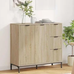 Dressoir met lade 89,5 x 33 x 82 cm Bewerkt hout>vidaXL Outlet