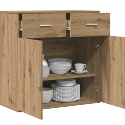 Dressoir met lade Artisan Eiken 78 x 38 x 80 cm Bewerkt hout><noscript><img width=