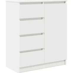 Kasten & Opbergmeubelen*vidaXL Dressoir met lades 71x35x84 cm spaanplaat Wit