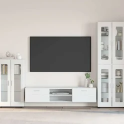 Meubelsets*vidaXL Dressoir met plank FLORIN 55,5 x 29 x 100 cm Bewerkt hout Wit