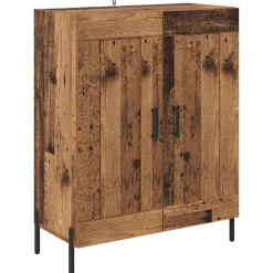 Kasten & Opbergmeubelen*vidaXL Dressoir 69,5 x 34 x 90 cm Gemonteerd hout en ijzer Oud hout