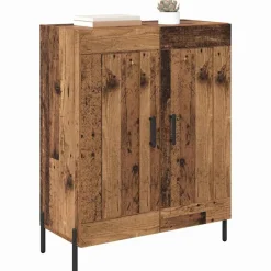 Kasten & Opbergmeubelen*vidaXL Dressoir 69,5 x 34 x 90 cm Gemonteerd hout en ijzer Oud hout