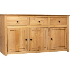 Kasten & Opbergmeubelen*vidaXL Dressoir Panama Range 135x40x80 cm massief grenenhout Bruin