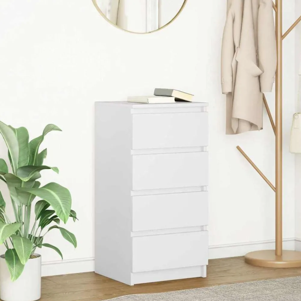 Kasten & Opbergmeubelen*vidaXL Dressoir 37,5x35x76 cm bewerkt hout Wit