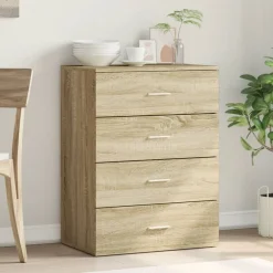 Dressoir 60x39x80 cm bewerkt hout kleurig><noscript><img width=