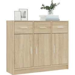 Dressoir 91x28x75 cm bewerkt hout kleurig><noscript><img width=