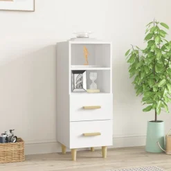 Kasten & Opbergmeubelen*vidaXL Dressoir 34,5x34x90 cm bewerkt hout Wit