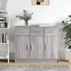 Dressoir 91x28x75 cm bewerkt hout eikenkleurig>vidaXL Hot
