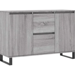 Kasten & Opbergmeubelen*vidaXL Dressoir 101,5x35x70 cm bewerkt hout eikenkleurig Grijs sonoma