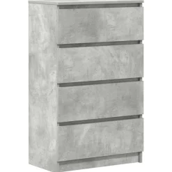 Kasten & Opbergmeubelen*vidaXL Dressoir 60x35x98,5 cm bewerkt hout Betongrijs