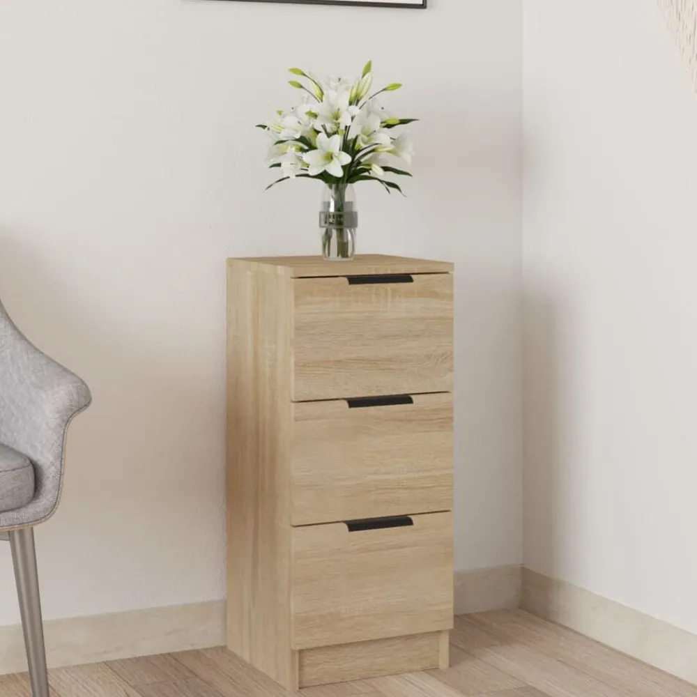 Kasten & Opbergmeubelen*vidaXL Dressoir 30x30x70 cm bewerkt hout kleurig Sonoma eiken