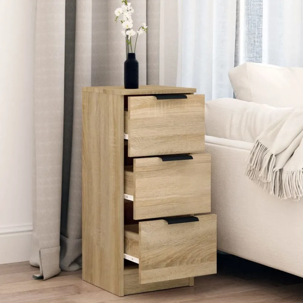 Kasten & Opbergmeubelen*vidaXL Dressoir 30x30x70 cm bewerkt hout kleurig Sonoma eiken