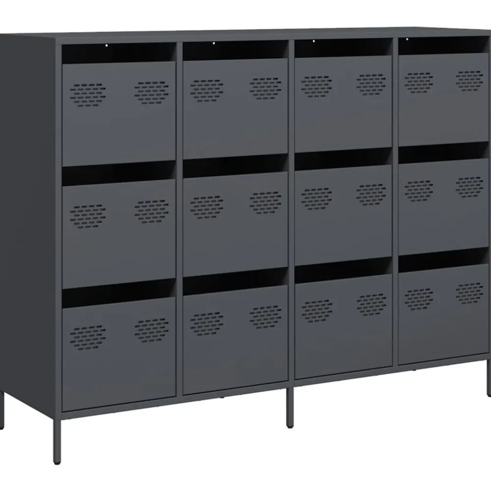 Kasten & Opbergmeubelen*vidaXL Dressoir 135x39x103,5 cm koudgewalst staal kleurig Antraciet