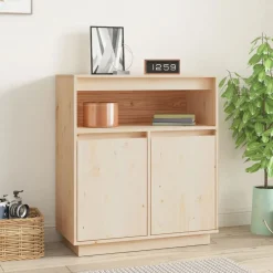 Kasten & Opbergmeubelen*vidaXL Dressoir 70x34x80 cm massief grenenhout Naturel