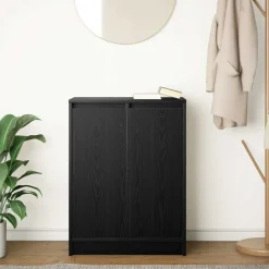 Kasten & Opbergmeubelen*vidaXL Dressoir 57x34x76 cm spaanplaat kleurig Zwart eiken