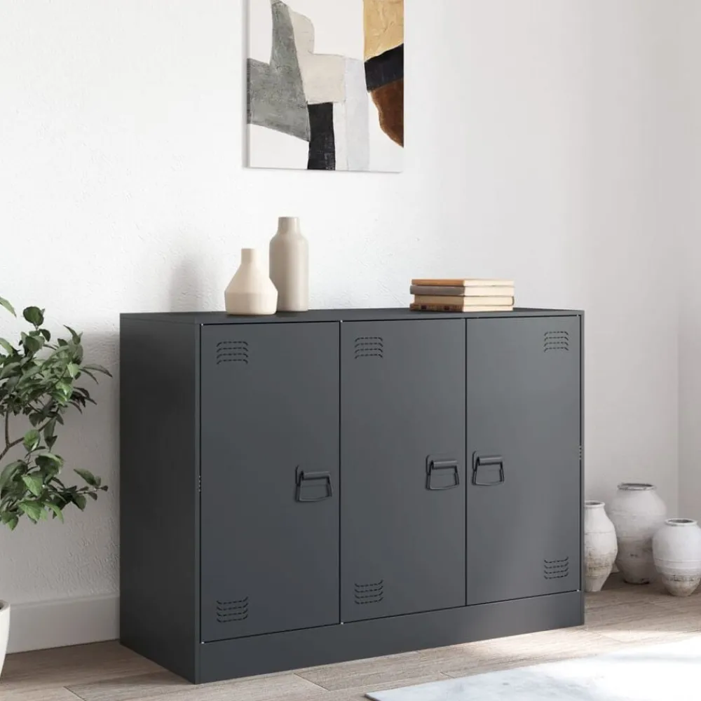 Dressoir 99x39x73 cm staal kleurig>vidaXL Outlet
