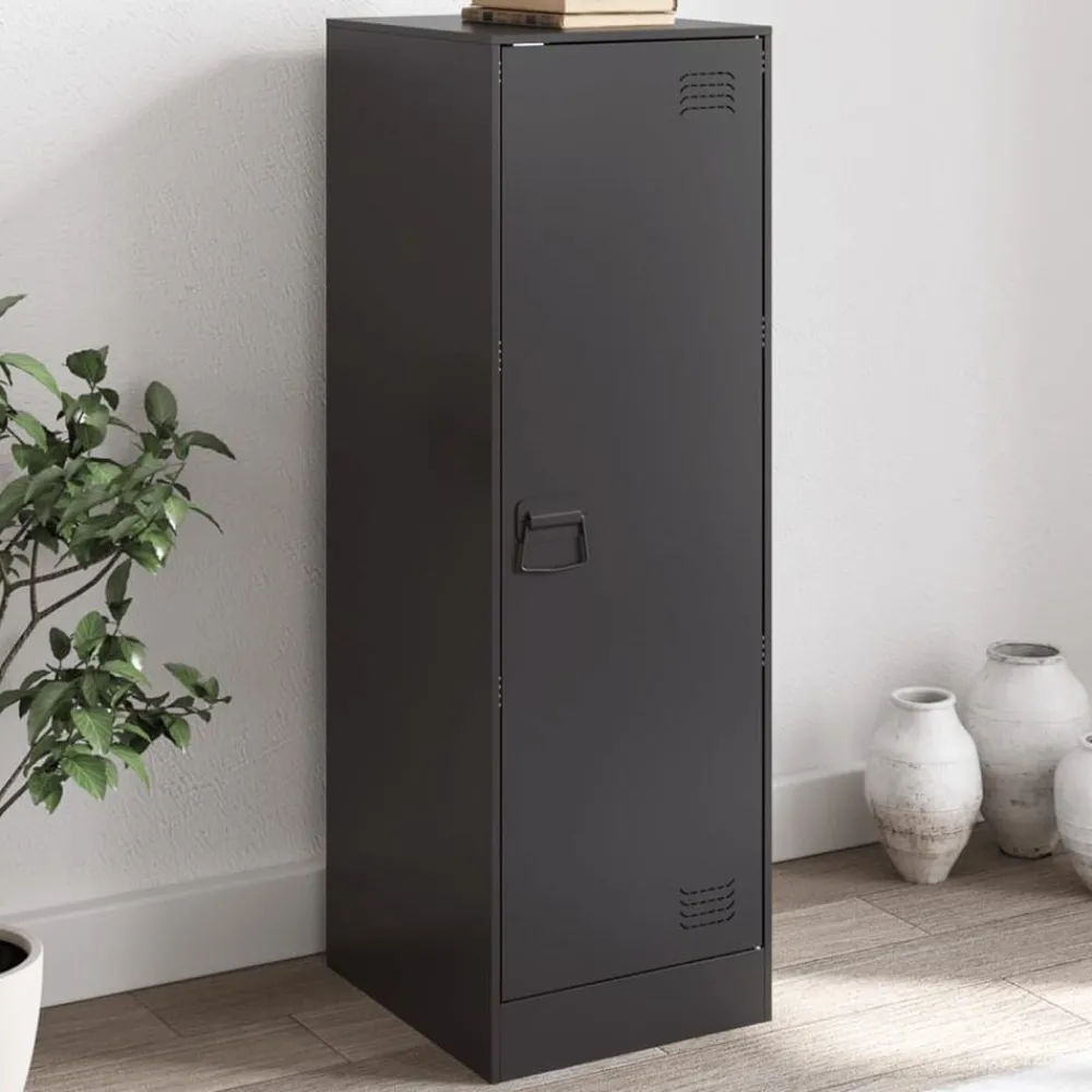 Kasten & Opbergmeubelen*vidaXL Dressoir 34,5x39x107 cm staal Zwart