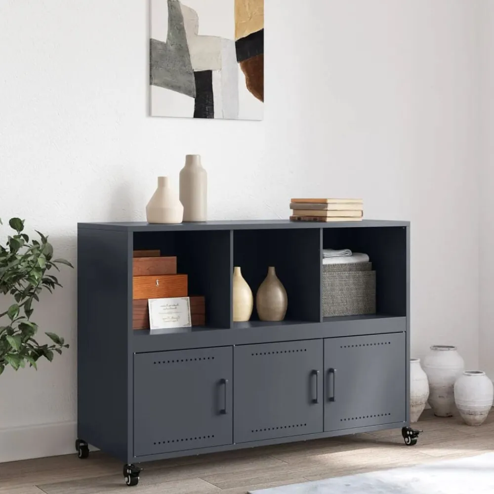 Dressoir 100,5x39x72 cm staal kleurig>vidaXL Outlet