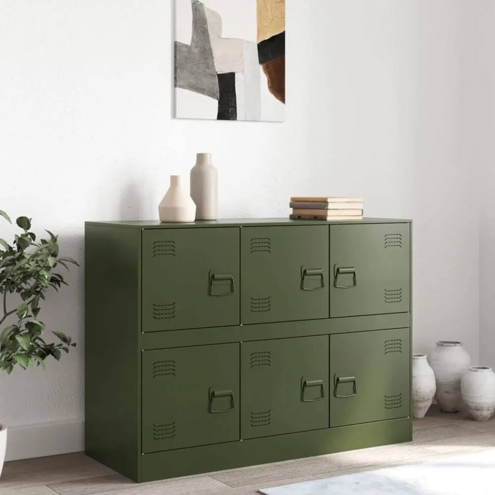 Dressoir 99x39x73 cm staal>vidaXL Hot
