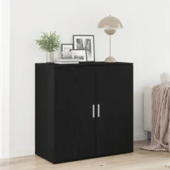 Kasten & Opbergmeubelen*vidaXL Dressoir 79 x 38 x 80 cm Bewerkt hout Zwart eiken