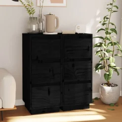 Dressoirs 2 st 32x34x75 cm massief grenenhout>vidaXL New