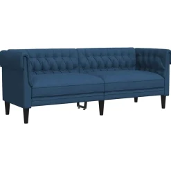 Driezitsbank Chesterfield-stijl stof>vidaXL Clearance